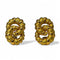 Boucles d'oreilles Boucles d’oreilles tores enlacés torsadés en or jaune 750 58 Facettes
