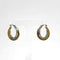 Boucles d'oreilles Créoles en or jaune et gris 18K, anneaux entrelacés 58 Facettes REF2566-334