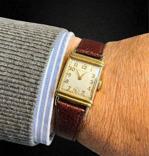 Montre Hamilton Lester - Montre bracelet rectangulaire vers 1941 58 Facettes