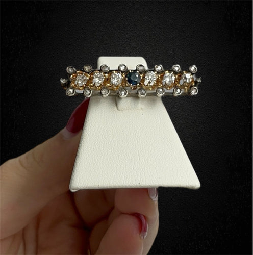 Broche Spilla Empire austro-hongrois avec diamants et saphir central 58 Facettes