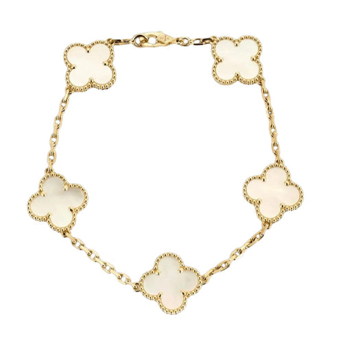 Bracelet VAN CLEEF & ARPELS - Alhambra - Or jaune et nacre 58 Facettes
