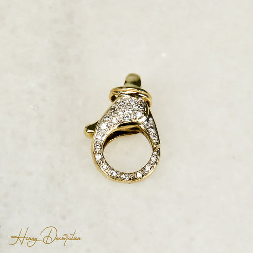 14K黄金项链扣及钻石项链 58 Facettes 2795