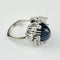 Пръстен 53.5 Пръстен от бяло злато 750 със звезден сапфир и диаманти 58 Facettes 1864
