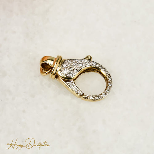 14K黄金项链扣及钻石项链 58 Facettes 2795