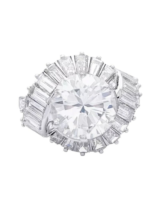 Bague "Tourbillon" - Diamant central 3,59 cts F-VS2 58 Facettes