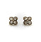 Boucles d'oreilles Boucles d’oreilles quatrefoil en or 14K, diamants taille ancienne et perles 58 Facettes