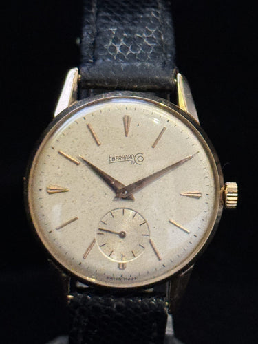Montre Eberhard & Co. Calatrava Jumbo - Montre mécanique vintage en or 18 carats 58 Facettes