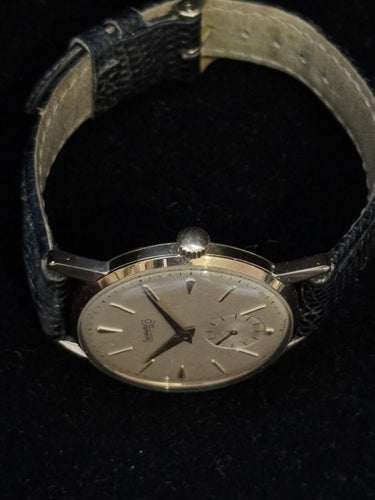 Montre Eberhard & Co. Calatrava Jumbo - Montre mécanique vintage en or 18 carats 58 Facettes
