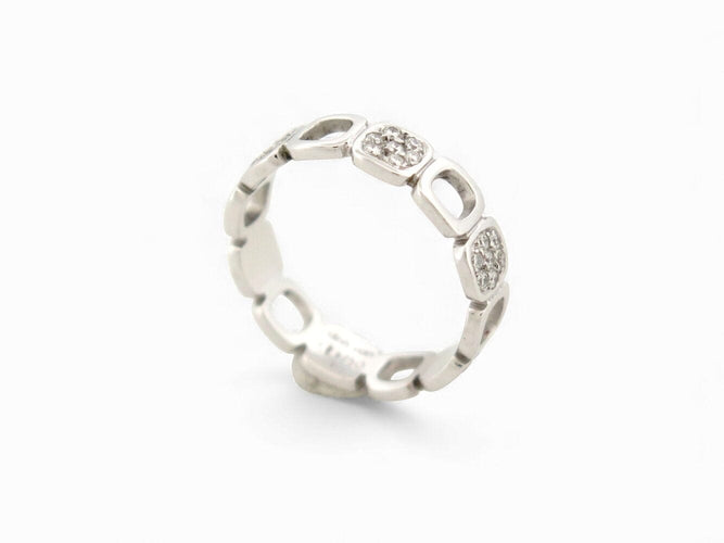 Bague 48 Dinh Van Impression Domino - Bague en or blanc 18k et diamants 58 Facettes 271715