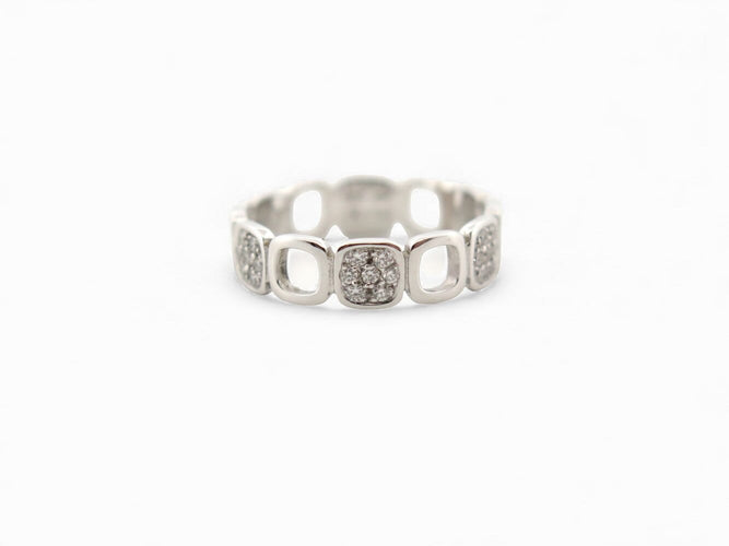 Bague 48 Dinh Van Impression Domino - Bague en or blanc 18k et diamants 58 Facettes 271715