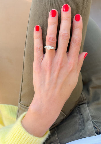 Bague 53 Bague - Solitaire 1,22 ct en or gris et diamants 58 Facettes 1