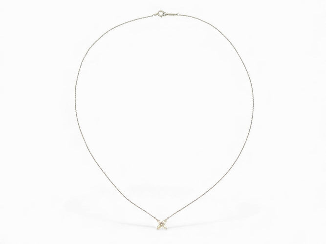 Collier Tiffany & Co Victoria - Collier fleur en platine et diamants 0,32 ct 58 Facettes 271712
