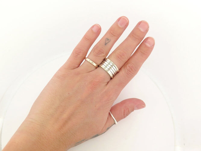 Bague 55 Bulgari B.zero1 - Bague quatre rangs en or blanc 18k 58 Facettes 271828