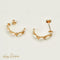 Earrings Vintage 14-carat yellow gold and opal earrings 58 Facettes 2870
