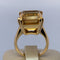 Ring 56 Citrinring i 18 karat gult guld 12,23 g 58 Facettes 250073