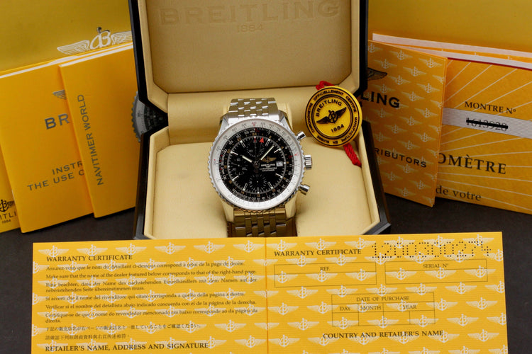 Breitling Navitimer World ur - Automatisk ur A24322 i stål 46 mm 58 Facettes BTL/NVT/057