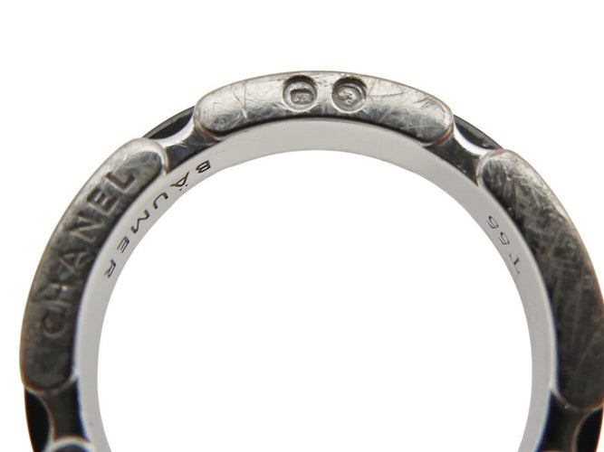 Bague 55 Chanel Ultra PM - Bague en or blanc 18k et céramique noire 58 Facettes 271539