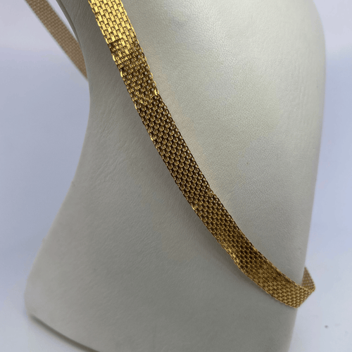 Náhrdelník Řetízek Článek pletený ze žlutého zlata 18K, 40 cm 58 Facettes 250221