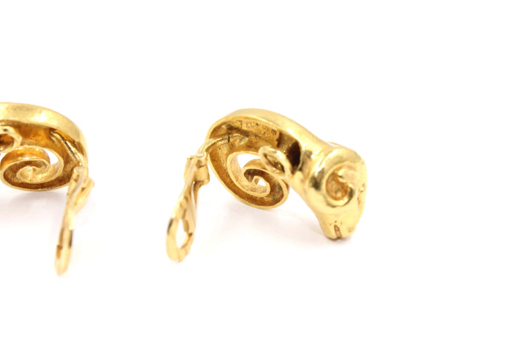 Náušnice Zolotas - Náušnice beran ze žlutého zlata 22k 58 Facettes