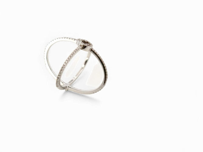Bague 50 Gucci GG Running - Bague 7 mm en or blanc 18k et diamants (T50) 58 Facettes 271884
