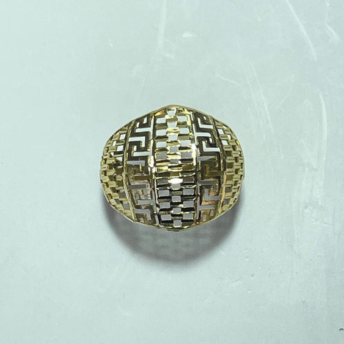 Ring 56 Geometrisk gjennombrutt ring i 18 karat gult gull, 2,6 g 58 Facettes 250246