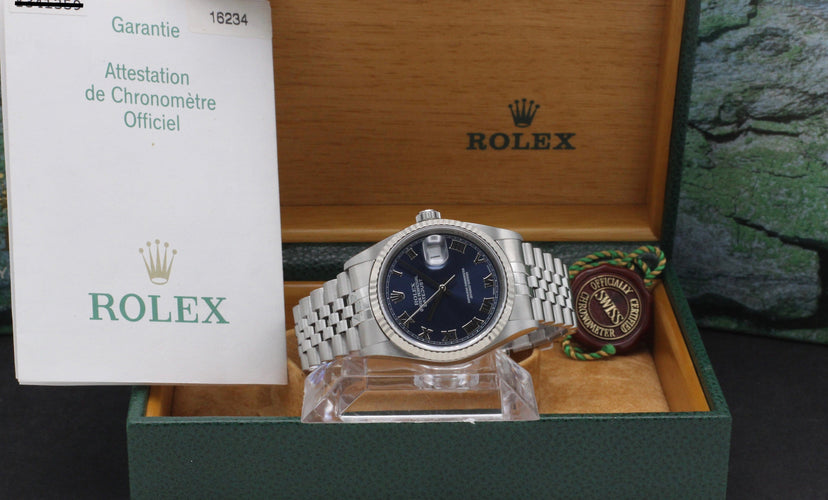 Hodinky Rolex Datejust 16234 - Automatické hodinky 36 mm z oceli (2003) 58 Facettes ROL/DJ1/1103