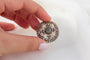 Broche Broche ronde en or 18k avec diamants taille rose et perles fines 58 Facettes 274