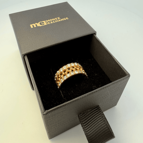 Ring 54,5 Ring mit Edelsteinbesatz aus 18 Karat Gelbgold 4,9 g 58 Facettes 250070