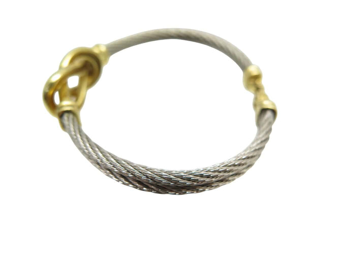 Bracelet FRED Force 10 Infinie - Bracelet grand modèle en or jaune 18k et acier 58 Facettes 271707