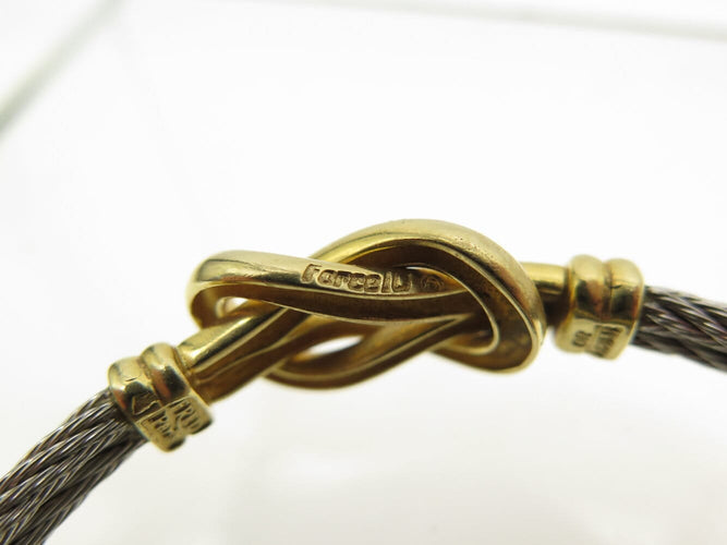 Bracelet FRED Force 10 Infinie - Bracelet grand modèle en or jaune 18k et acier 58 Facettes 271707