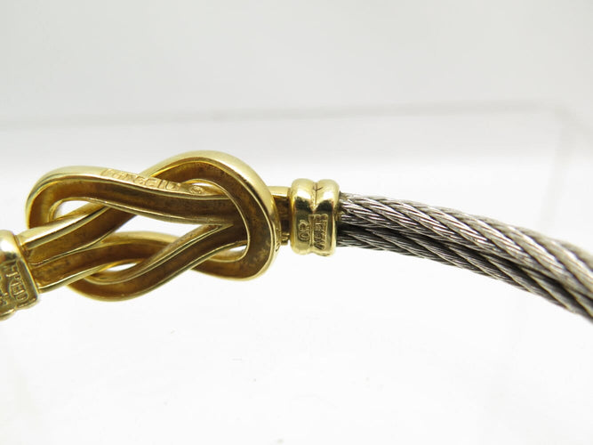 Bracelet FRED Force 10 Infinie - Bracelet grand modèle en or jaune 18k et acier 58 Facettes 271707
