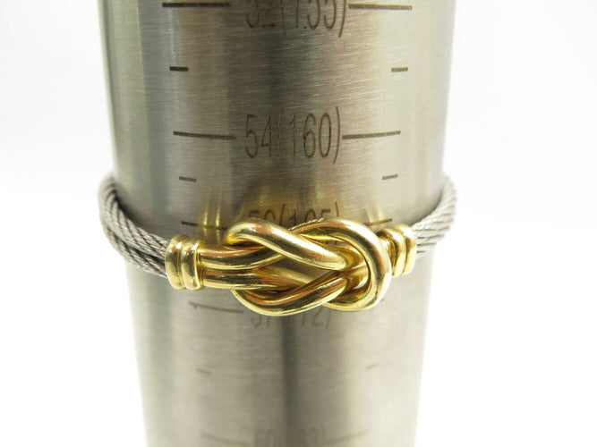 Bracelet FRED Force 10 Infinie - Bracelet grand modèle en or jaune 18k et acier 58 Facettes 271707