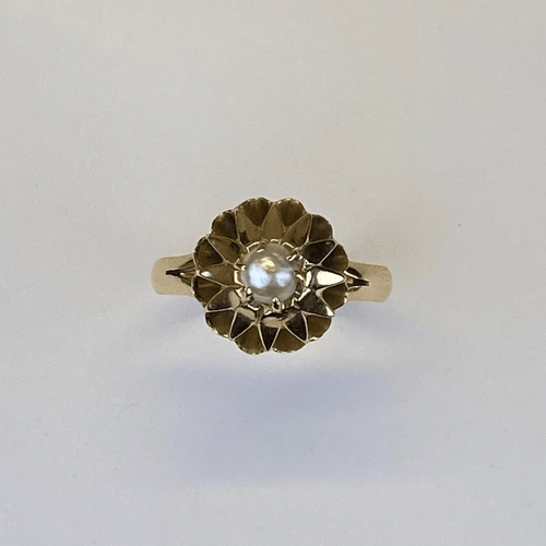 Prsten 52 Prsten květina ze žlutého zlata 18K 3,08 g 58 Facettes 250283