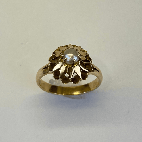 Prsten 52 Prsten květina ze žlutého zlata 18K 3,08 g 58 Facettes 250283