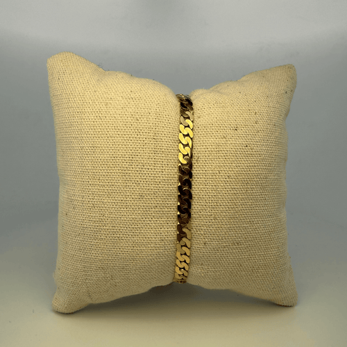 Bracciale gourmette Maglia inglese in oro giallo 18 carati 58 Facettes 250012