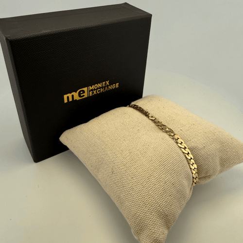 Bracciale gourmette Maglia inglese in oro giallo 18 carati 58 Facettes 250012