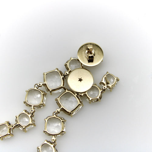 Boucles d'oreilles H. Stern Moonlight - Boucles d’oreilles pendantes en or 18k, cristal de roche et diamants 58 Facettes A2005X