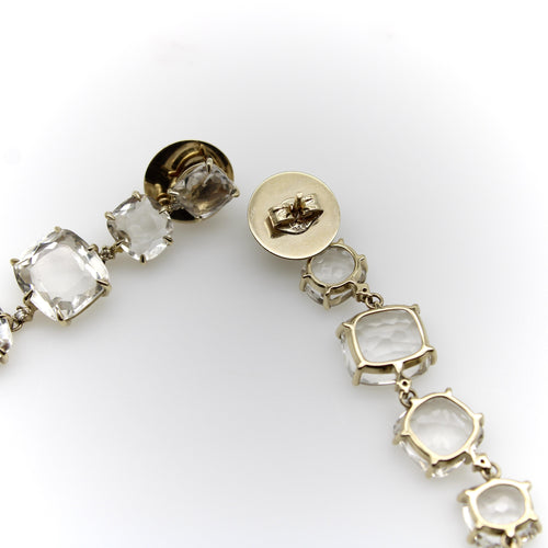 Boucles d'oreilles H. Stern Moonlight - Boucles d’oreilles pendantes en or 18k, cristal de roche et diamants 58 Facettes A2005X