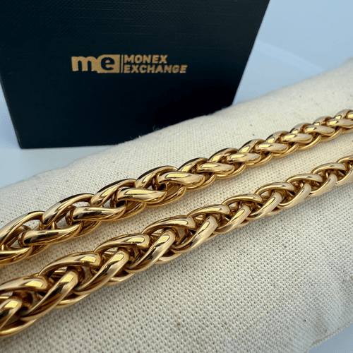 Kaulakoru Kaulakoru Lenkki 18K keltaista kultaa palmupuu 21,55 g 58 Facettes 250076