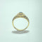 Ring 47 Oval sapphire and diamond band ring in 18K yellow gold 58 Facettes 250335