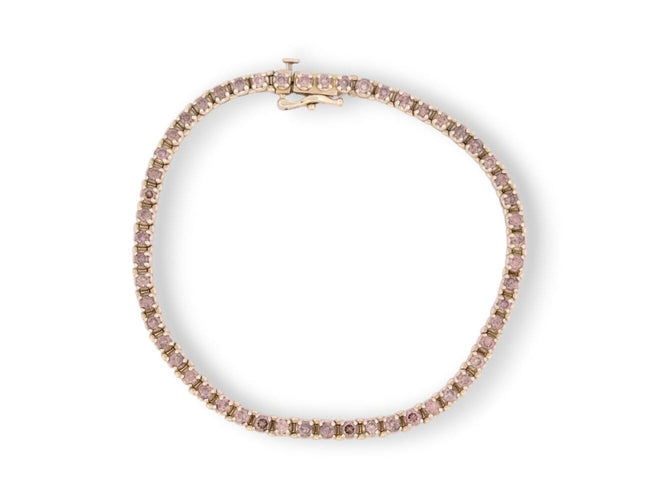 Bracelet Bracelet tennis rivière - 53 diamants fancy en or jaune 14 ct 58 Facettes 268156