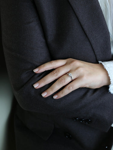 Bague 57.5 Bague solitaire en or blanc 18k avec diamant 0,70 ct 58 Facettes 1196