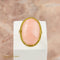 Bague 61 Bague corail cabochon ovale en or jaune 750 58 Facettes 2513