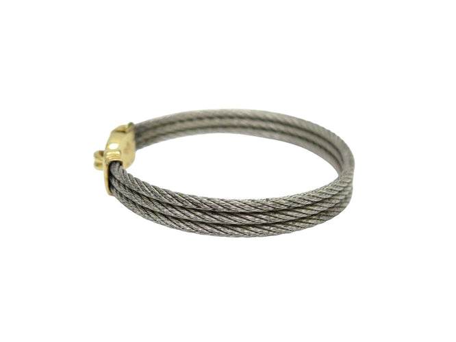 Bracelet FRED Force 10 - Bracelet câble en acier et or jaune 18k, 18 cm 58 Facettes 272738