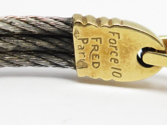Bracelet FRED Force 10 - Bracelet câble en acier et or jaune 18k, 18 cm 58 Facettes 272738