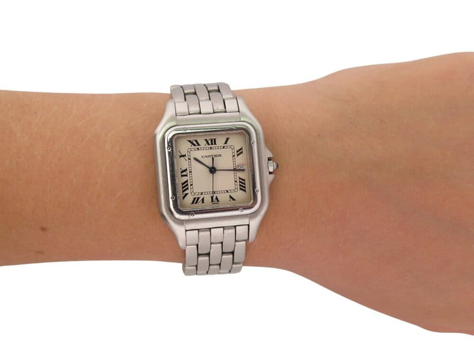 Montre Cartier Panthère GM - Montre quartz 41 mm en acier + boîte 58 Facettes 269447