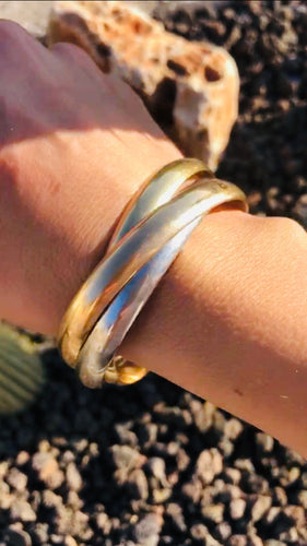 Bracelet Cartier - Bracelet Trinity en or rose, blanc et jaune 58 Facettes 1