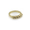 Bague Bague cinq pierres en or jaune 14k et diamants taille ancienne 58 Facettes A10030