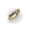 Bague Bague cinq pierres en or jaune 14k et diamants taille ancienne 58 Facettes A10030