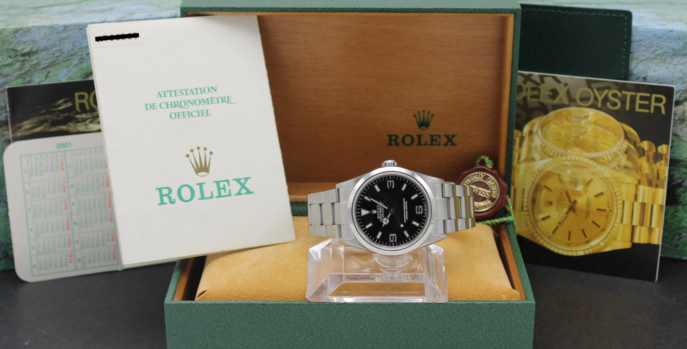 Hodinky Rolex Explorer - Automatické hodinky ref. 114270 z oceli, 36 mm (2001) 58 Facettes ROL/EXP/044